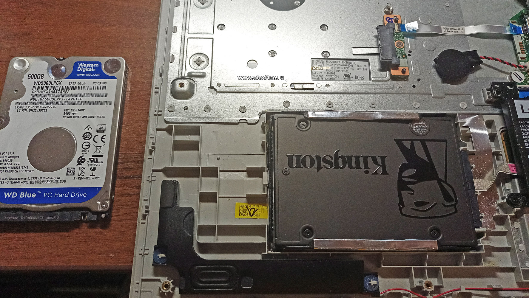 Старый жесткий диск и новый SSD диск