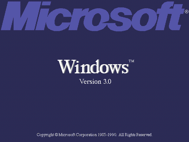 Windows 3.0 загрузочный экран (1990)