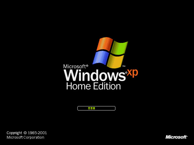 Windows XP загрузочный экран (2001)